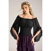 image:imageScarlet Darkness Women Pirate Renaissance Off Shoulder TopBlack