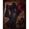 image:imageScarlet Darkness Women Renaissance Corset Bell Sleeve Off Shoulder TopsBlack