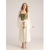 image:imageScarlet Darkness Women Renaissance Corset Tops Medieval Jacquard BustierGreen Bird