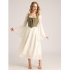 image:imageScarlet Darkness Women Renaissance Corset Tops Medieval Jacquard BustierGreen Bird