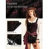 image:imageScarlet Darkness Women Renaissance Corset Tops Medieval Jacquard BustierRed Black