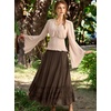 image:imageScarlet Darkness Women Renaissance Peasant Shirt Bell Sleeve Pirate TopOatmeal