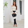 image:imageScarlet Darkness Women Renaissance Shirt Off Shoulder Bell Sleeve TopsApricot