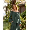 image:imageScarlet Darkness Women Renaissance Shirt Off Shoulder Pirate TopsEden Green