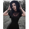 image:imageScarlet Darkness Womens Black Goth Dresses Lace Neckline Vintage Party Dress