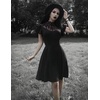 image:imageScarlet Darkness Womens Black Goth Dresses Lace Neckline Vintage Party Dress