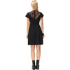 image:imageScarlet Darkness Womens Black Goth Dresses Lace Neckline Vintage Party Dress