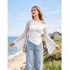 image:imageScarlet Darkness Womens Off The Shoulder Tops Lace Y2K Fall Going Out TopsWhite