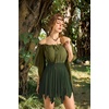 image:imageScarlet Darkness Womens Renaissance Pirate Skirt Asymmetrical Mini SkirtsArmy Green