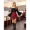 image:imageScarlet Darkness Womens Renaissance Pirate Skirt Asymmetrical Mini SkirtsRed
