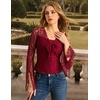 image:imageScarlet Darkness Womens Y2K Lace Tops Cute Boho Mesh Bell Sleeve Goth ShirtDark Wine