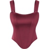image:imageScarlet Darkness Corset Tops for Women Detachable Straps Satin BustierBrown Red