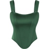 image:imageScarlet Darkness Corset Tops for Women Detachable Straps Satin BustierEden Green