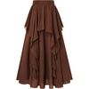 image:imageScarlet Darkness Maxi Skirts for Women Renaissance High Waist Long SkirtCoffee