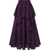 image:imageScarlet Darkness Maxi Skirts for Women Renaissance High Waist Long SkirtDeep Purple