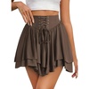 image:imageScarlet Darkness Mini Skirt for Women Renaissance Pirate Layered SkirtsDark Chocolate