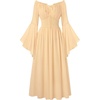 image:imageScarlet Darkness Renaissance Dress Women Peasant Medieval Pirate CostumeButter Yellow
