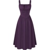image:imageScarlet Darkness Women Corset Midi Dress Homecoming Cocktail Party SundressDeep Purple