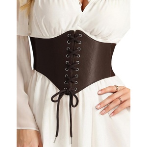 image:imageScarlet Darkness Corset Belt for Women Renaissance Pirate CorsetDark Chocolate