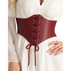 image:imageScarlet Darkness Corset Belt for Women Renaissance Pirate CorsetDark Red