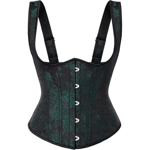 image:imageScarlet Darkness Corset Tops for Women Renaissance BodiceDark Green Floral