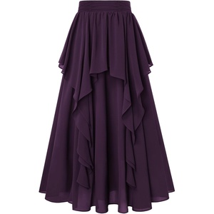 image:imageScarlet Darkness Maxi Skirts for Women Renaissance High Waist Long SkirtDeep Purple