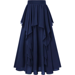 image:imageScarlet Darkness Maxi Skirts for Women Renaissance High Waist Long SkirtNavy Blue