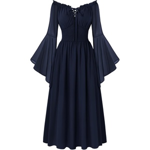 image:imageScarlet Darkness Renaissance Dress Women Peasant Medieval Pirate CostumeNavy