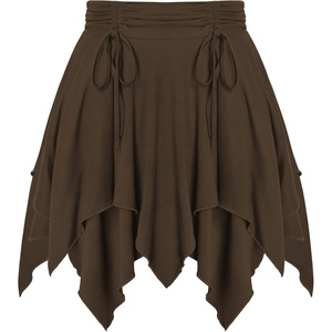 image:imageScarlet Darkness Womens Renaissance Pirate Skirt Asymmetrical Mini SkirtsBrown