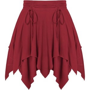 image:imageScarlet Darkness Womens Renaissance Pirate Skirt Asymmetrical Mini SkirtsRed