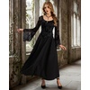 image:imageScarlet Darkness Women Bell Long Sleeve Lace Top Gothic Y2K Mesh ShirtBlack