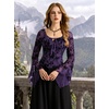 image:imageScarlet Darkness Women Bell Long Sleeve Lace Top Gothic Y2K Mesh ShirtDeep Purple