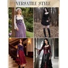 image:imageScarlet Darkness Women Bell Long Sleeve Lace Top Gothic Y2K Mesh ShirtIvory White
