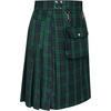 image:imageScarlet Darkness Mens Scotland Tartan Kilt Traditional Highland Utility Kilt Blue Green Tartan XXL