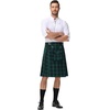 image:imageScarlet Darkness Mens Scotland Tartan Kilt Traditional Highland Utility Kilt Blue Green Tartan XXL